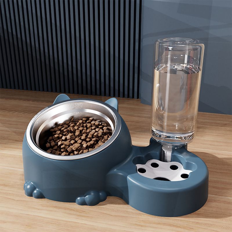 Comedero y Bebedero 2 en 1 para Mascotas con Dispensador Automático de Agua