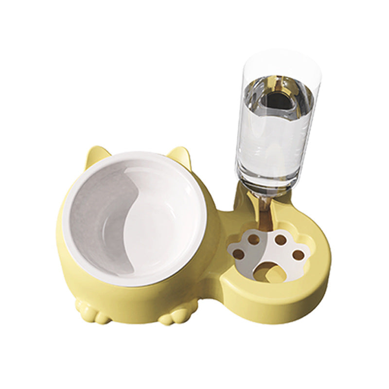 Comedero y Bebedero 2 en 1 para Mascotas con Dispensador Automático de Agua