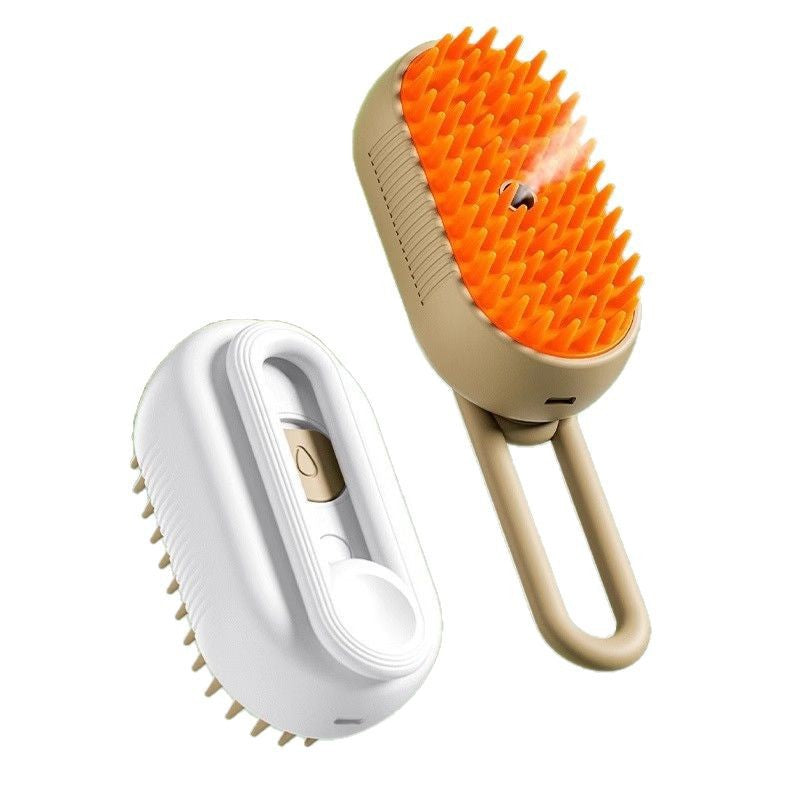 Cepillo Vaporizador 3 en 1 para Mascotas – Peina, Desenreda y Reduce la Caída del Pelo